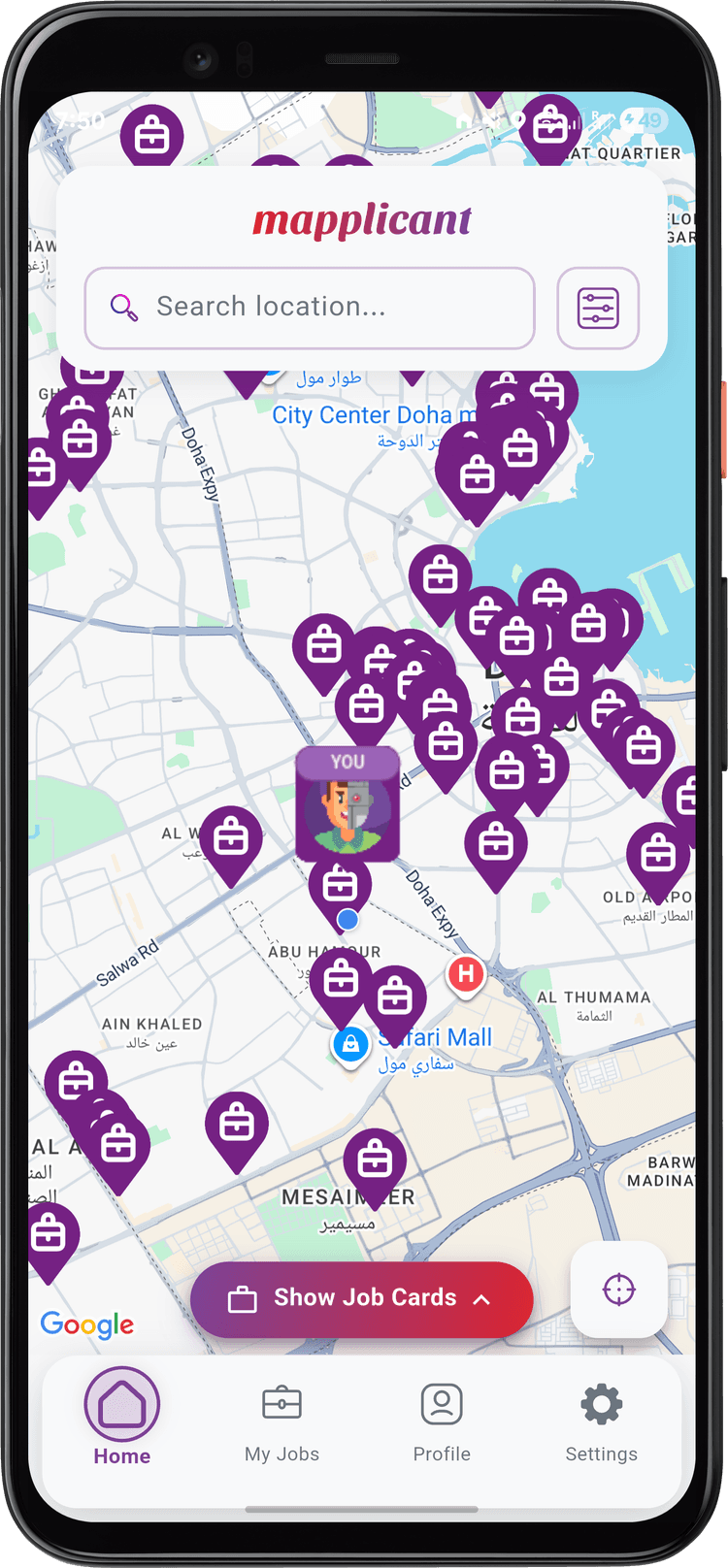 Mapplicant App Screenshot